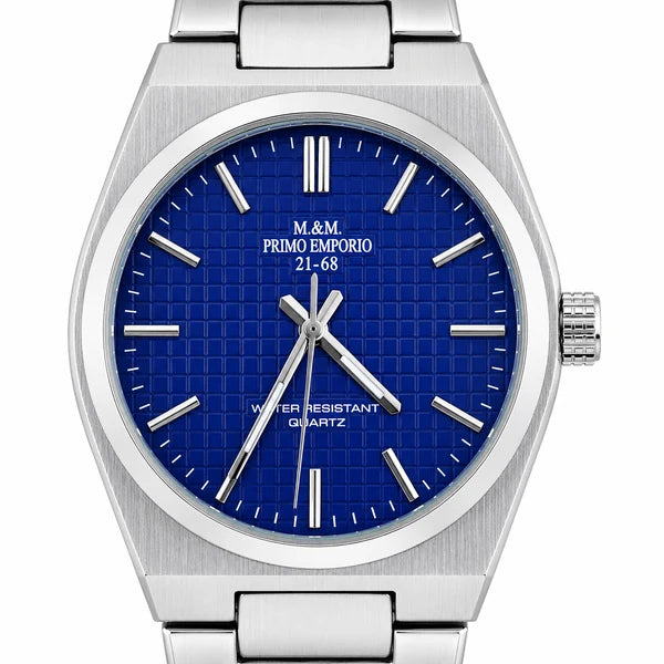 M.&M. Primo Emporio 21-68 – Dress Watch Quarzo Bracciale Acciaio, Quadrante Verde, Bianco, Nero o Blu