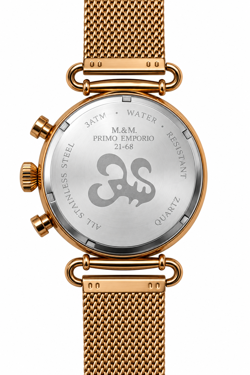 M&M Primo Emporio 21-68 Cronografo Grande Data Rose Gold Mesh