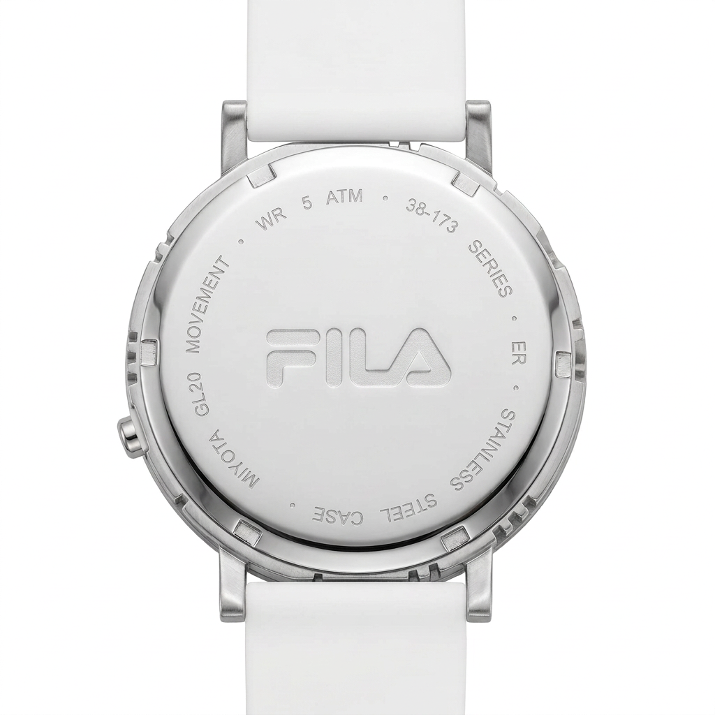 Orologio FILA bianco minimal con lancette nere e cassa in acciaio