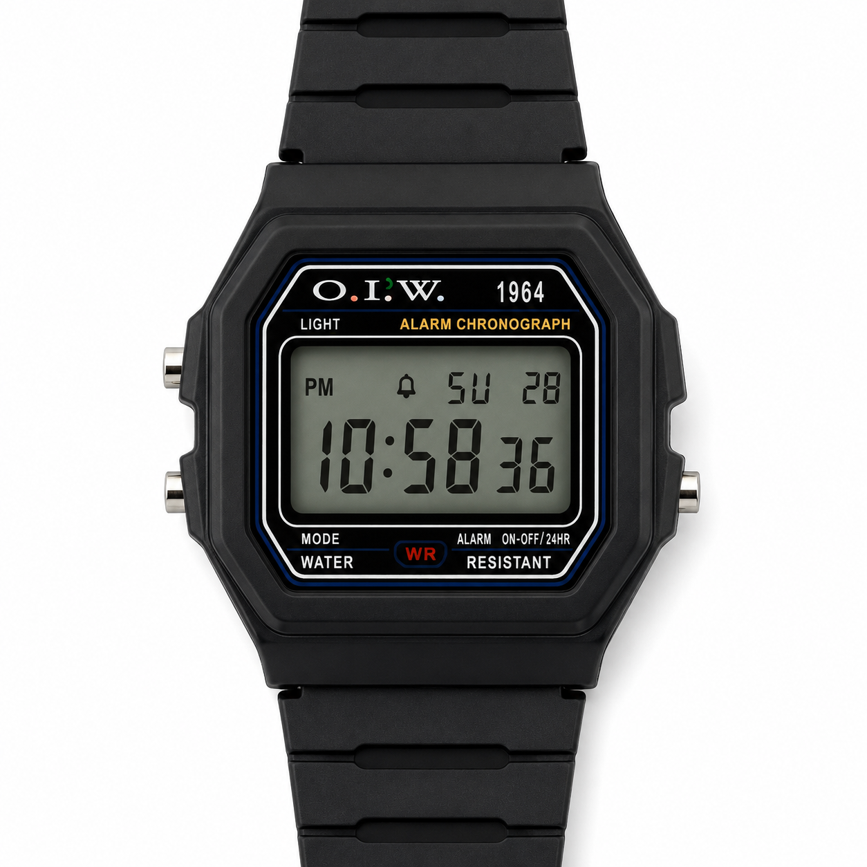 O.I.W. 1964 Digital — Alarm Chronograph Water Resistant