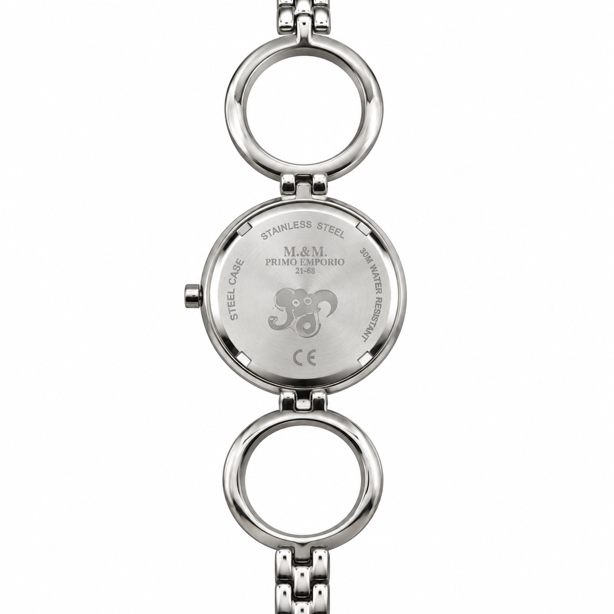 M.&M. Primo Emporio 21-68 — Orologio Donna Quarzo Rosa Bracciale Anelli Argento