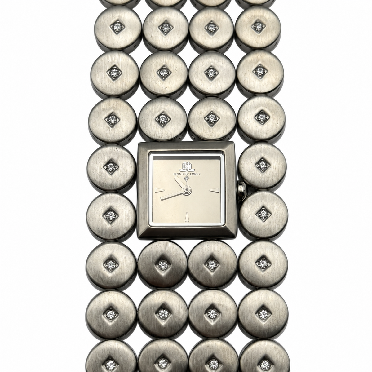 Orologio donna JLO by Jennifer Lopez con cassa quadrata e bracciale a dischi luminosi