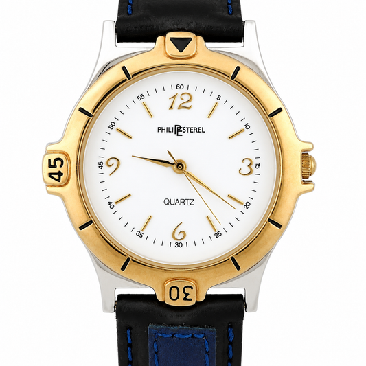 Philip Esterel – Orologio Uomo Bicolore Quartz White Dial