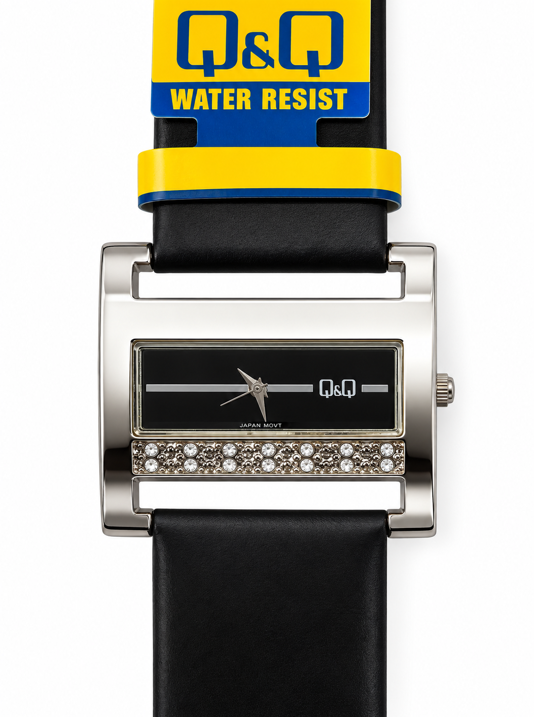 Orologio Q&Q rettangolare con dettagli luminosi – Bianco o Nero