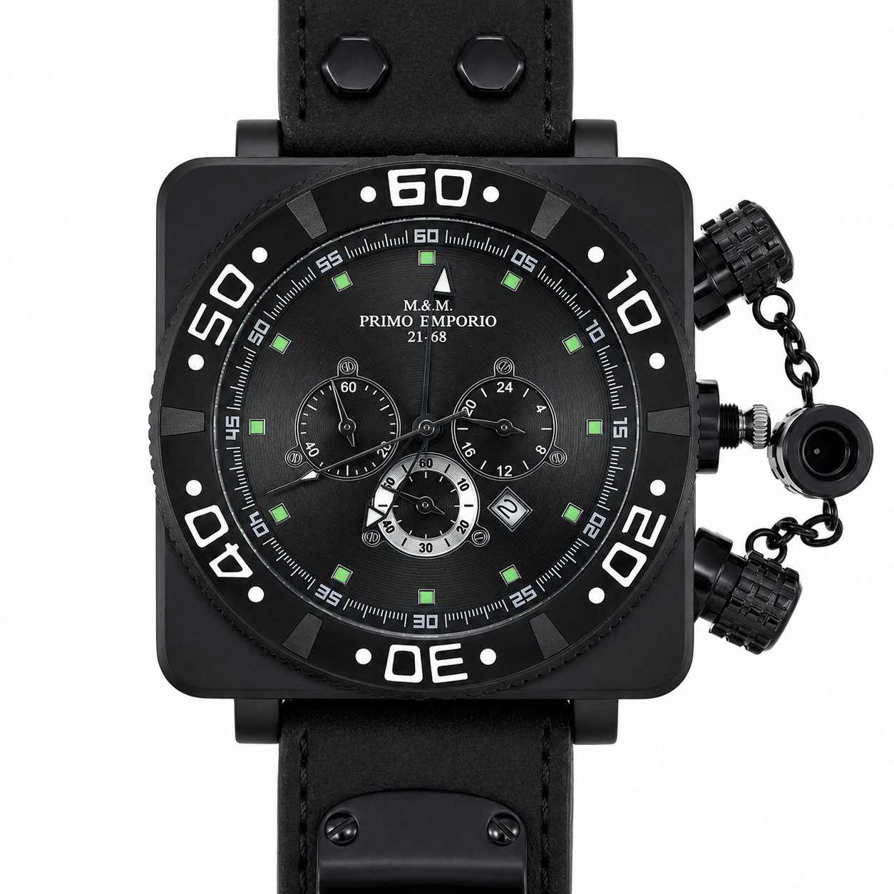 Orologio M&M Primo Emporio 21-68 Cronografo Black – Cinturino in Pelle Nera