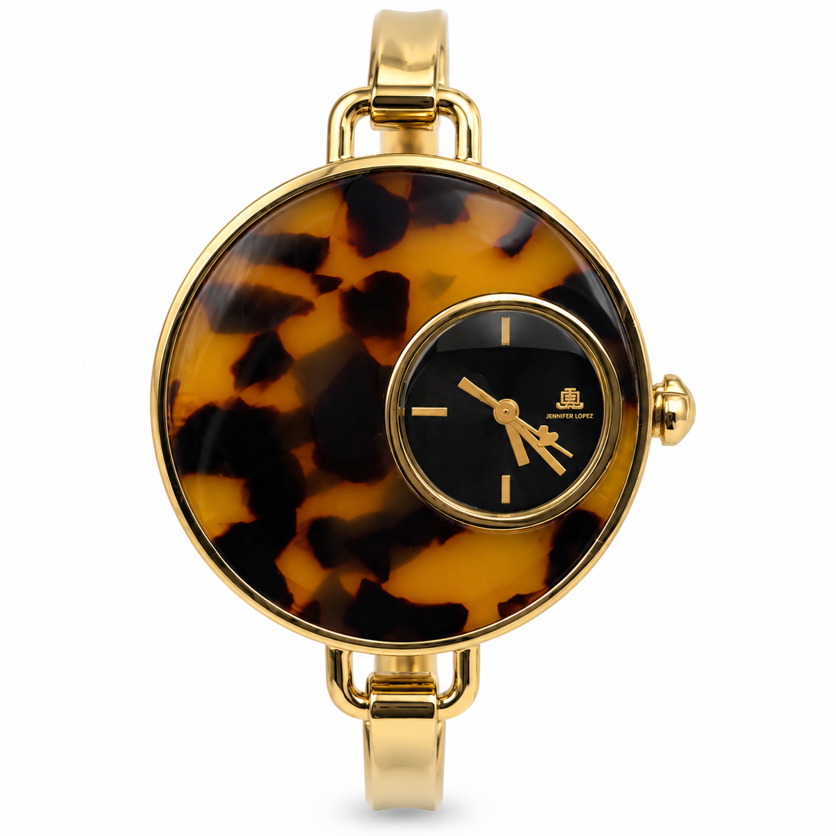 Orologio donna JLO by Jennifer Lopez effetto tartaruga e oro con quadrante decentrato