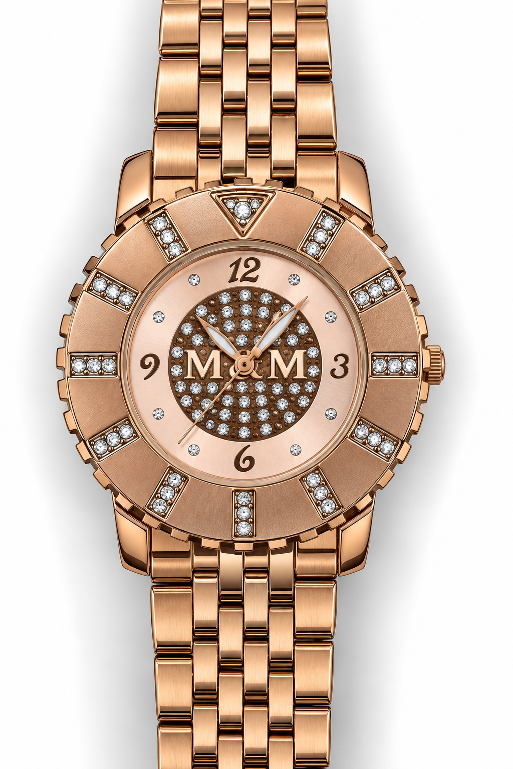 M&M Primo Emporio 21-68 — Orologio Donna Rose Gold Strass | Quadrante Rosa, Nero o Bianco