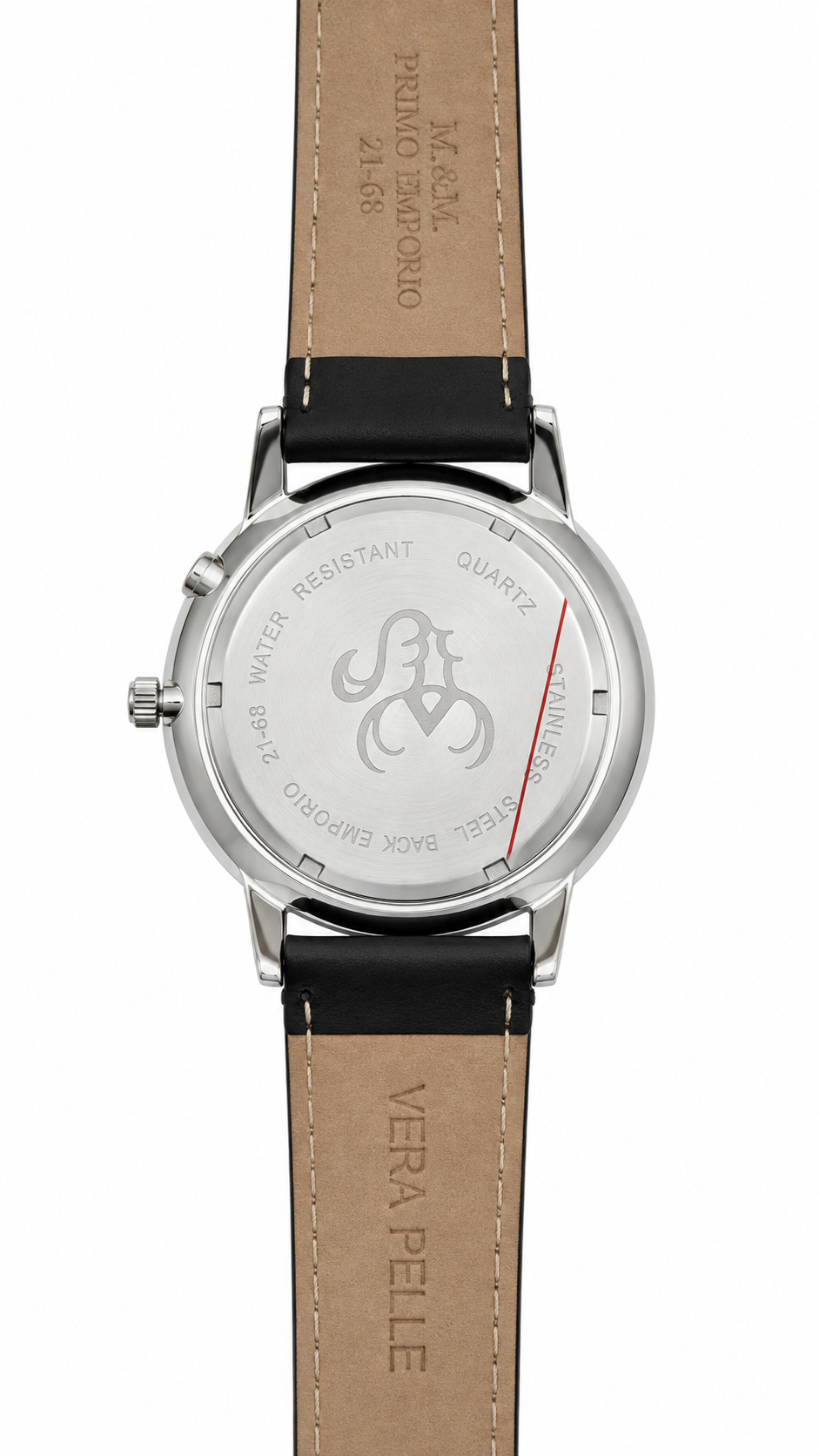 M&M Primo Emporio 21-68 – Orologio Fasi Lunari Quadrante Nero Cinturino Nero
