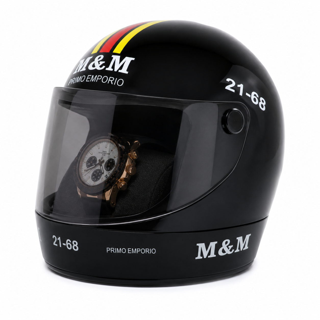 M&M Primo Emporio Sport Chrono 21-68 – Cassa Ramata Quadrante Nero/Arancio