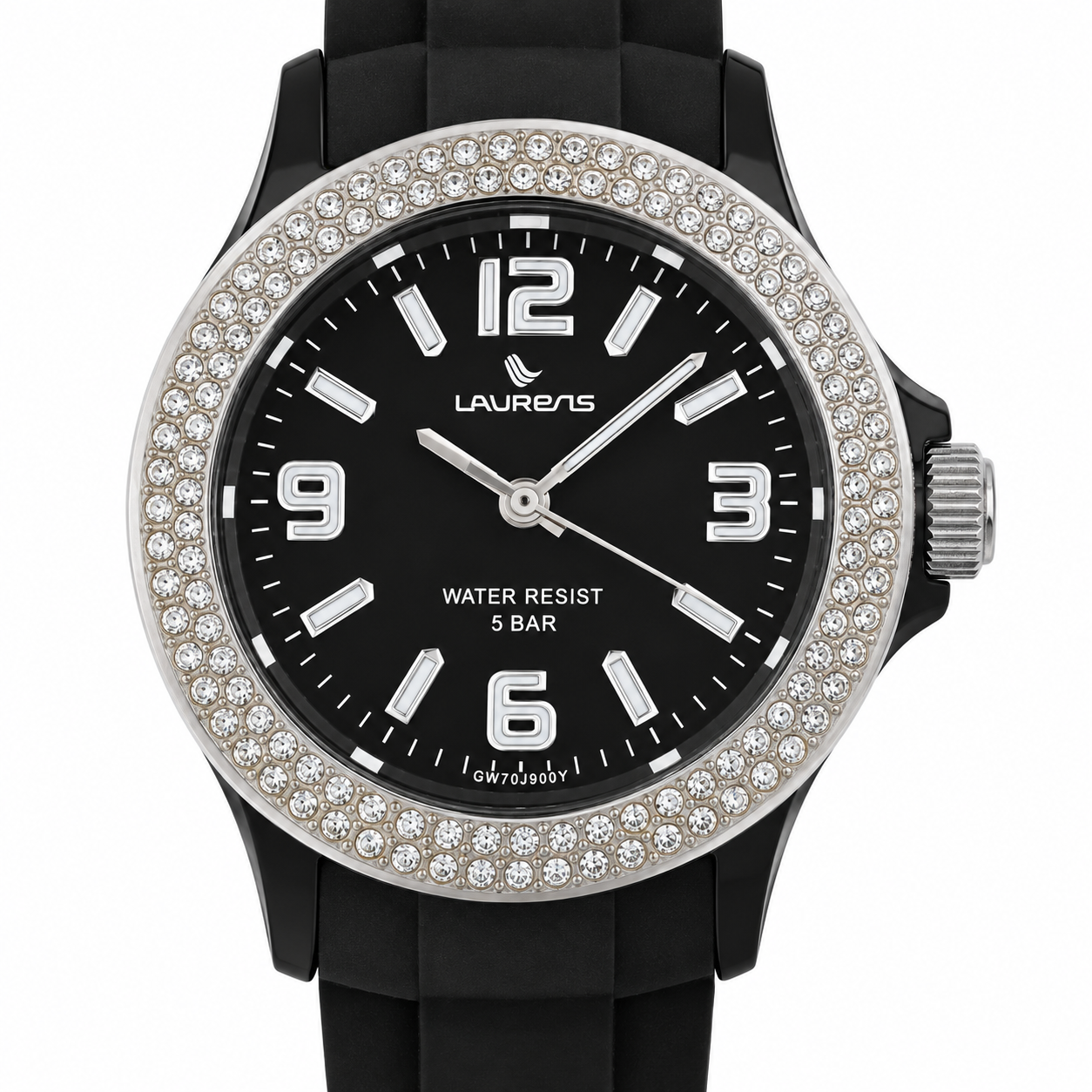 Laurens – Orologio Donna Sport Glam Black Cristalli 5 Bar