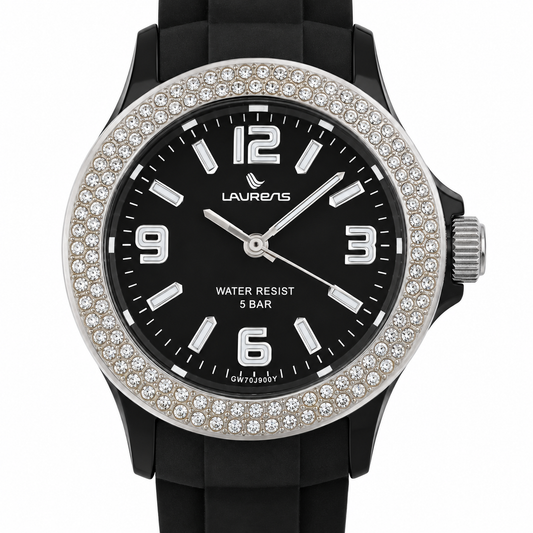 Laurens – Orologio Donna Sport Glam Black Cristalli 5 Bar