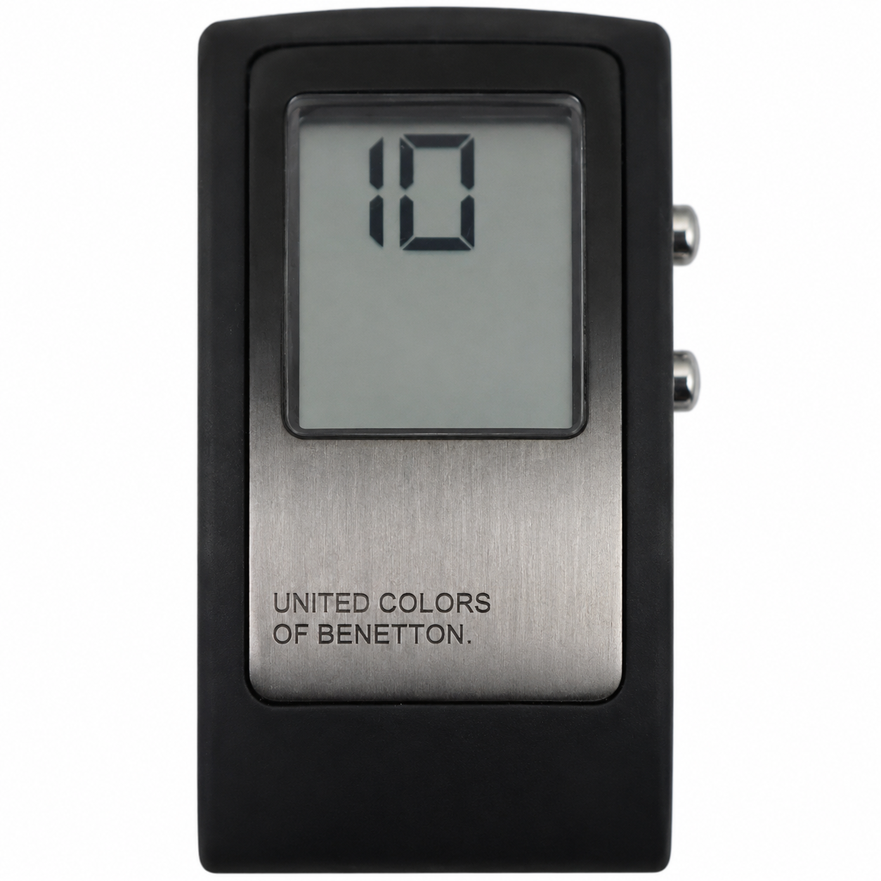 United Colors of Benetton – Orologio Digitale LCD Unisex Nero e Acciaio