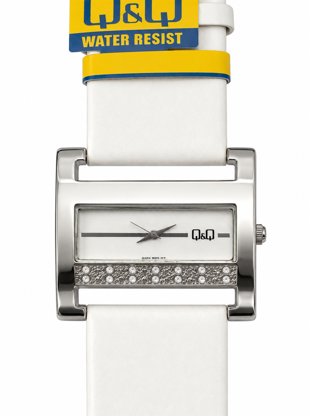 Orologio Q&Q rettangolare con dettagli luminosi – Bianco o Nero
