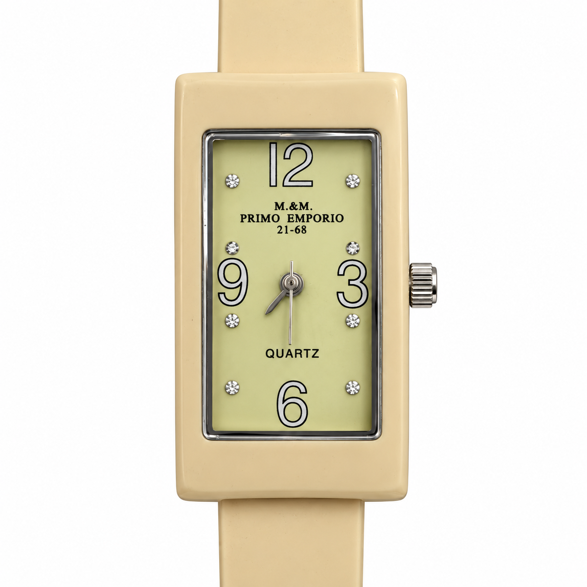 Orologio donna M&M Primo Emporio 21-68 rettangolare con punti luce in 13 colori