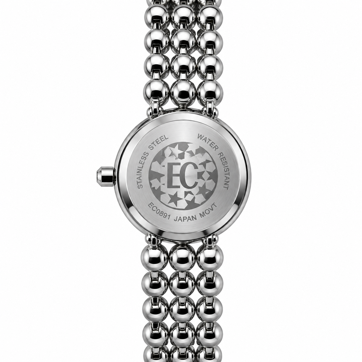 Enrico Coveri – Orologio donna con bracciale a sfere e quadrante rosa, bianco o marrone