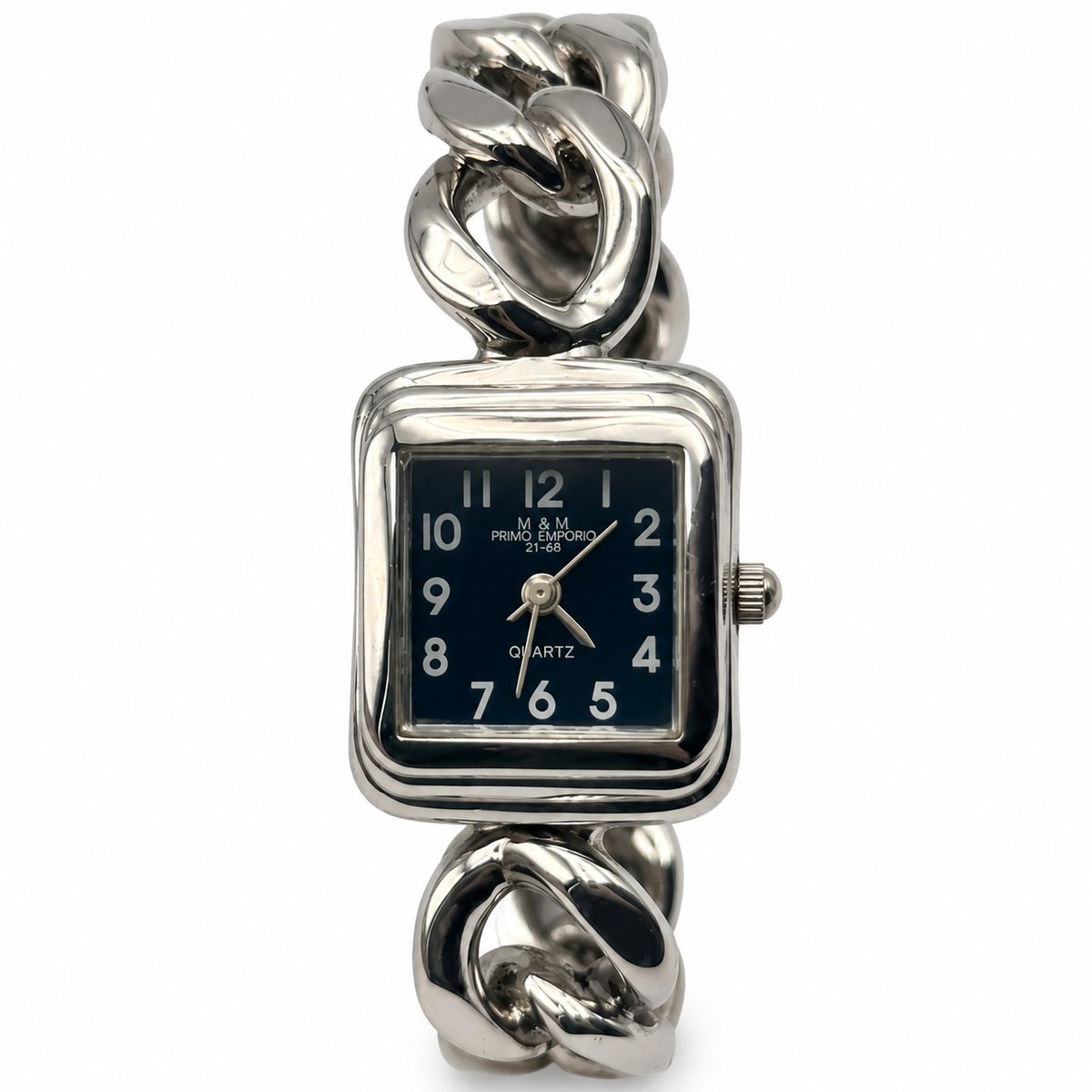 Orologio donna M&M Primo Emporio con bracciale rigido a catena e quadrante bianco, nero o blu