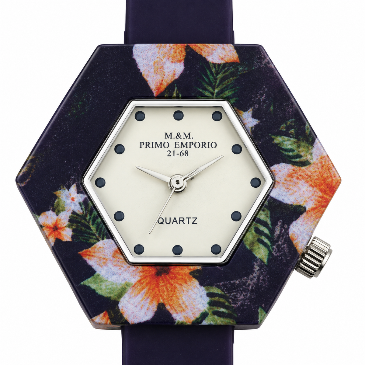 M&M Primo Emporio 2-68 Hexagon Floral – Orologio donna floreale in 9 colori