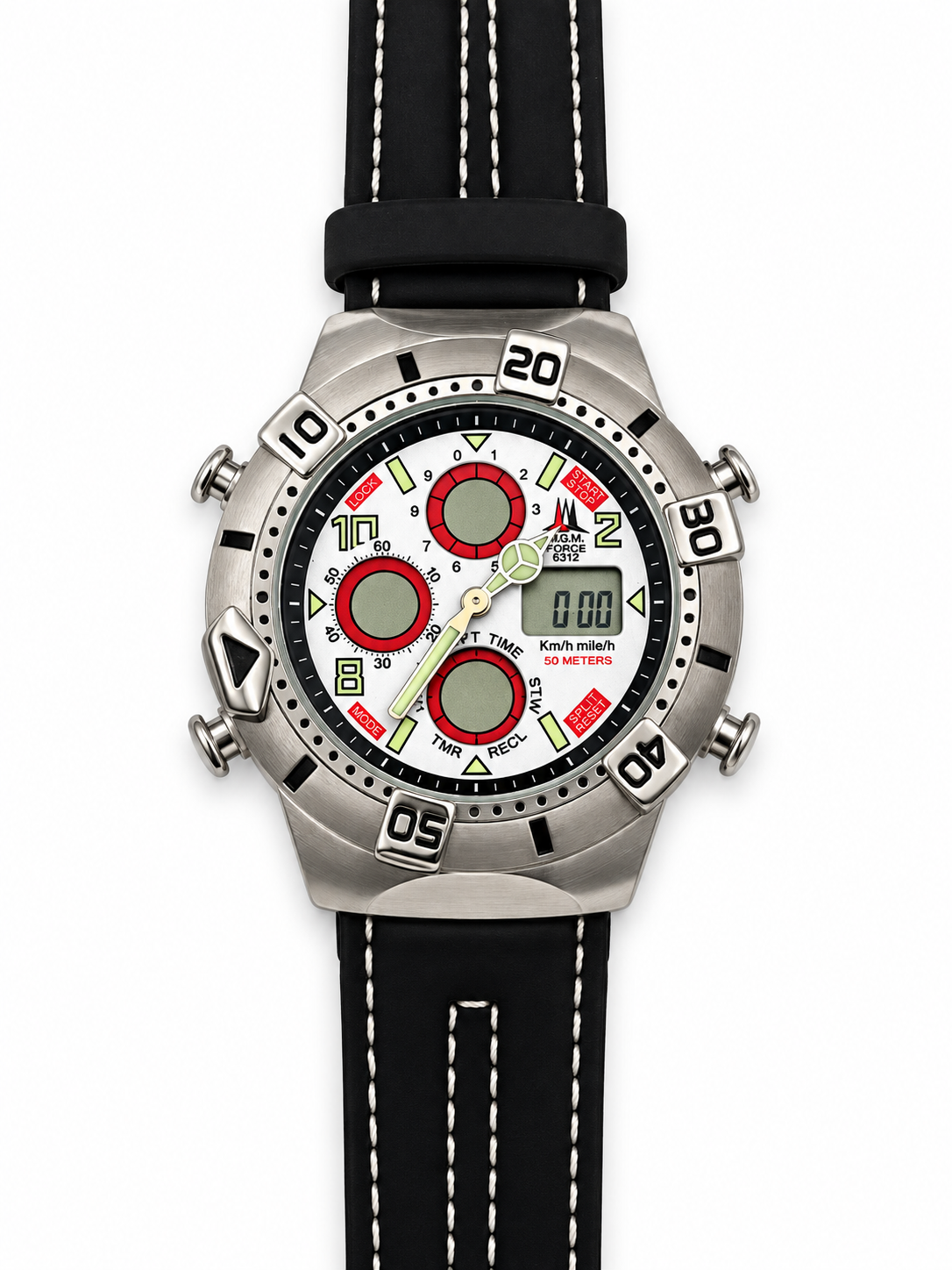 Orologio MG.MA. FRECCE al Quarzo Analogico-Digitale Sportivo con Cinturino Nero – 5 ATM