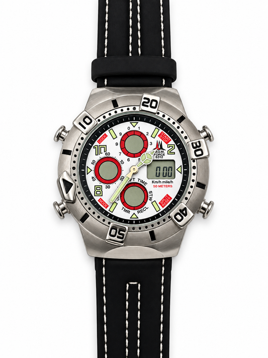 Orologio MG.MA. FRECCE al Quarzo Analogico-Digitale Sportivo con Cinturino Nero – 5 ATM