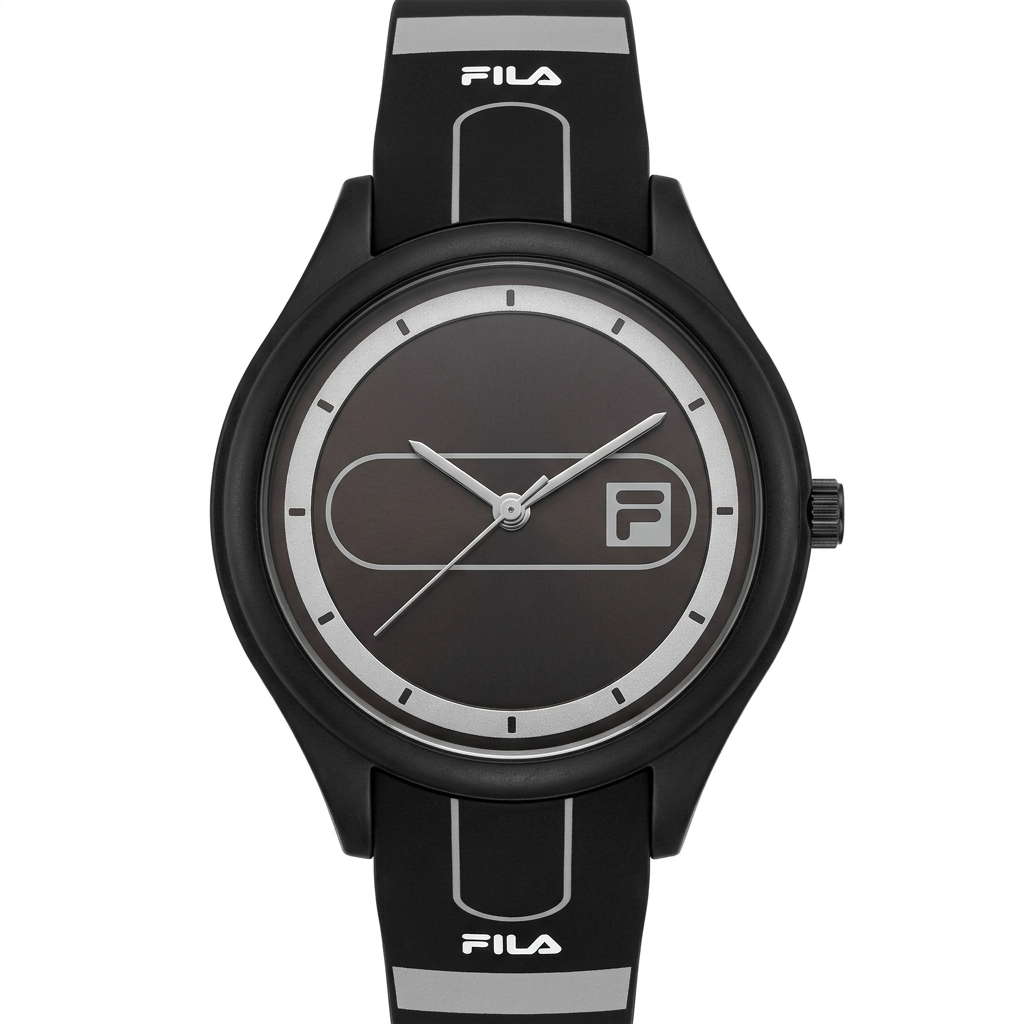 Orologio FILA nero e grigio antracite al quarzo con cinturino logato