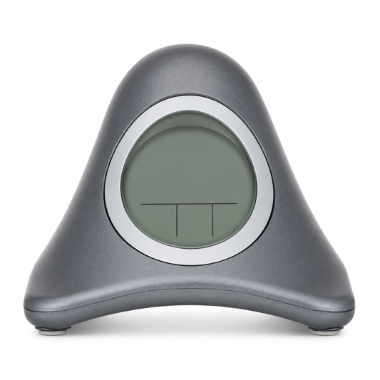 XTime Sveglia Design Piramide con Display LCD Circolare – Grigio Antracite