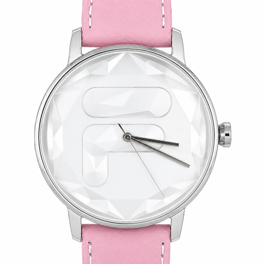 FILA Orologio Unisex – Quadrante 3D Logo F Cinturino Rosa