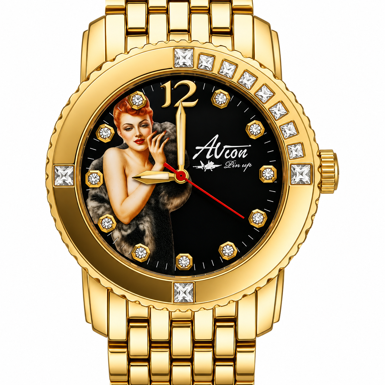 Avion Pin Up – Orologio da Polso Gold Edition