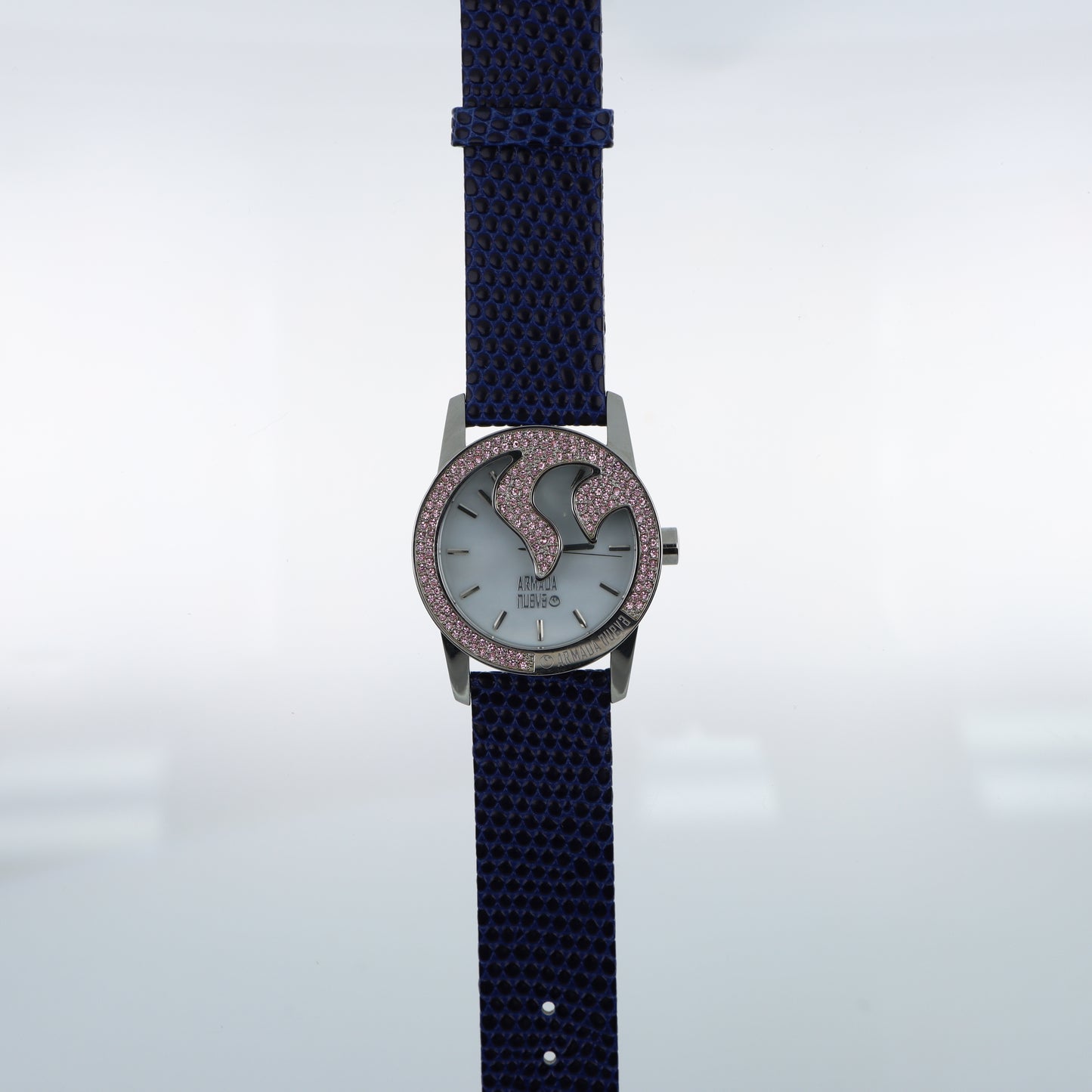 Armada Nueva – Orologio Donna Quadrante Madreperla Cristalli Rosa e Cinturino Blu