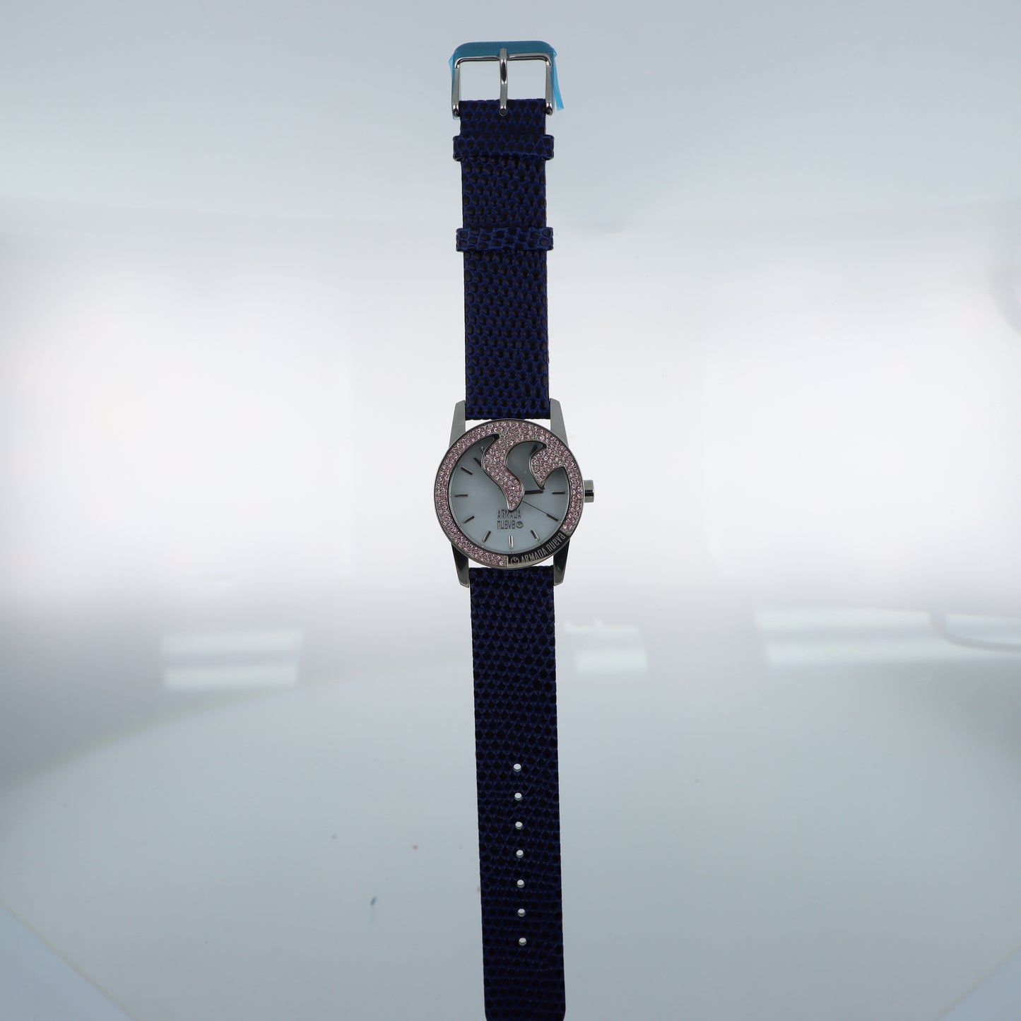 Armada Nueva – Orologio Donna Quadrante Madreperla Cristalli Rosa e Cinturino Blu