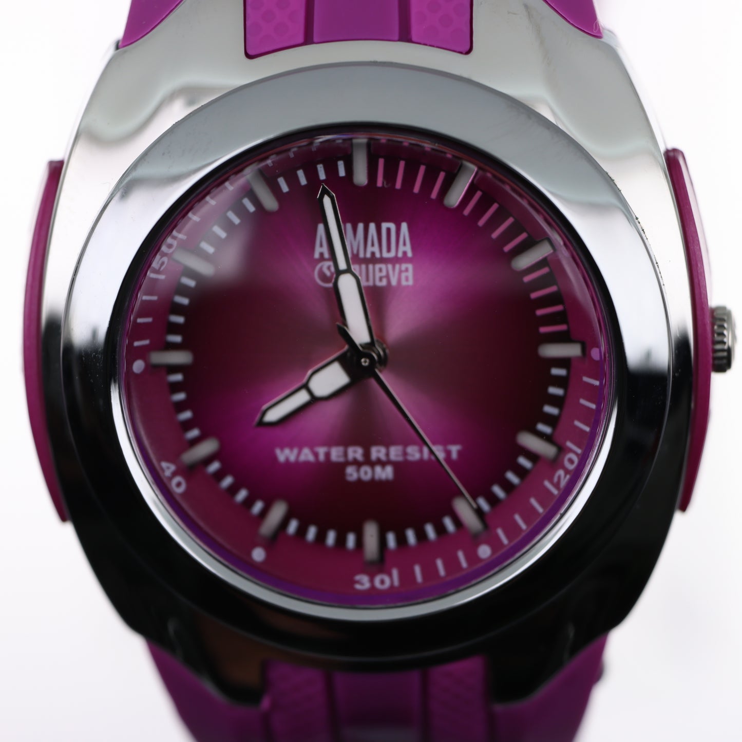 Armada Nueva – Orologio Sport Fucsia Water Resist 50M Cassa Ovale Cinturino Silicone
