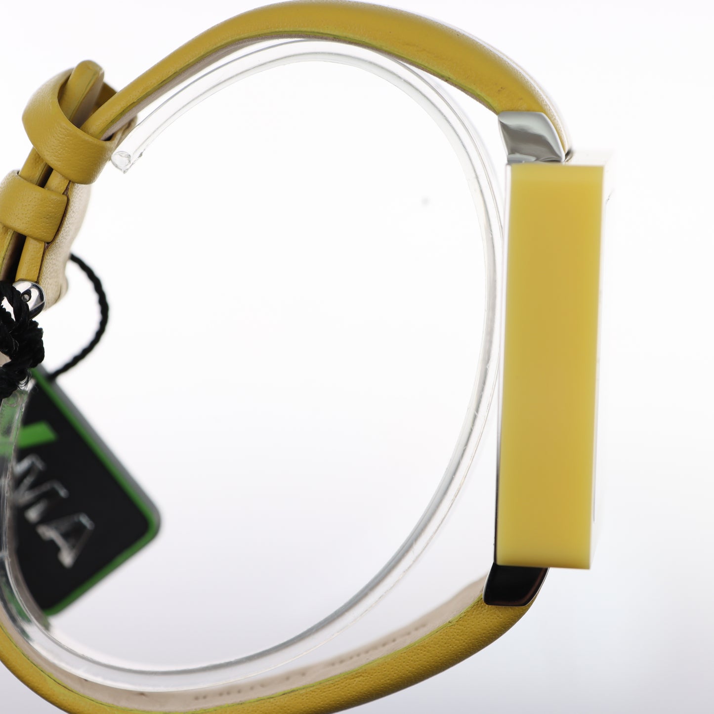 Anyma Free Time – Orologio Cassa Quadrata Gialla Quadrante Nero con Data e Cinturino Silicone