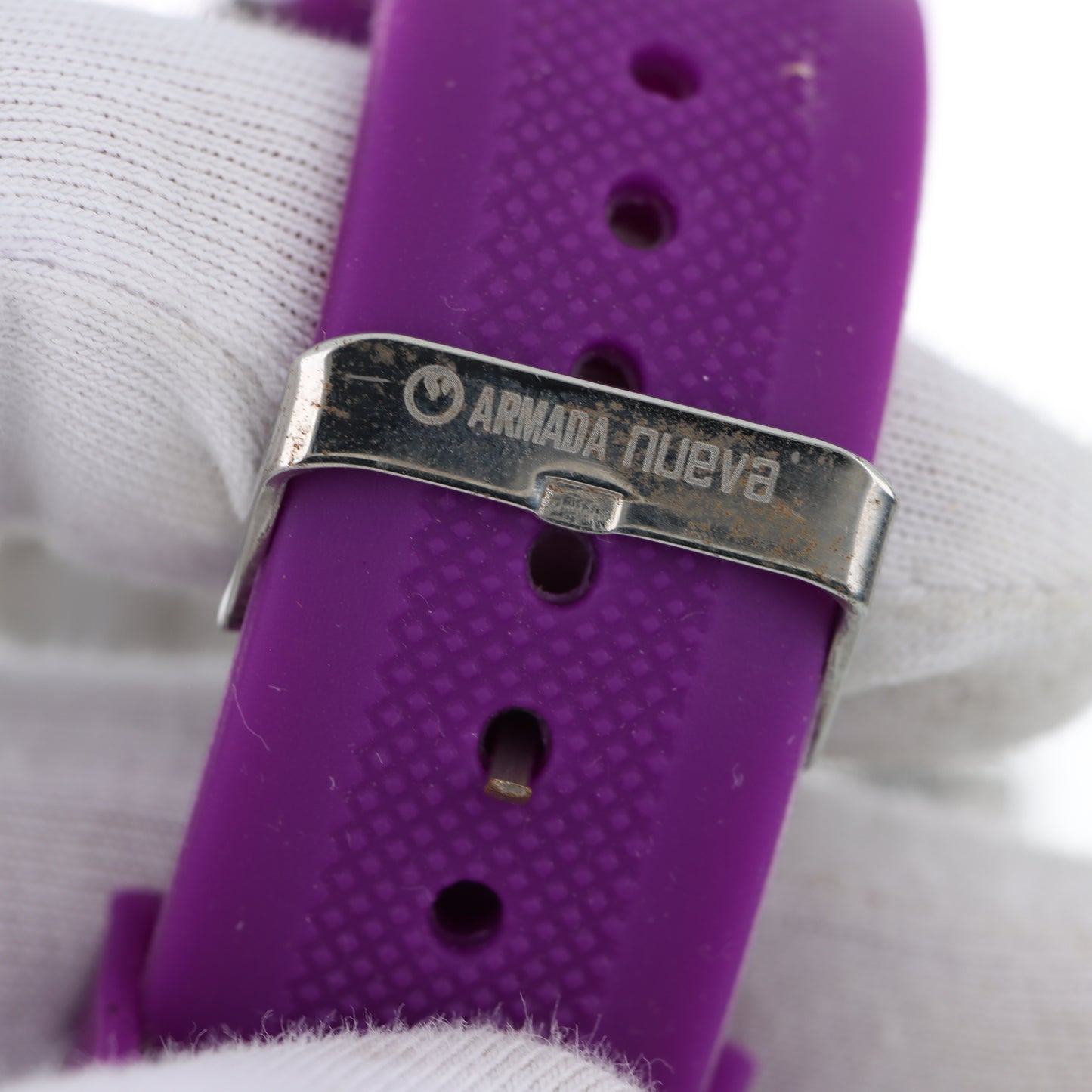 Armada Nueva – Cronografo Aviatore Acciaio con Bezel Bussola Nautica Quadrante Viola e Cinturino Silicone
