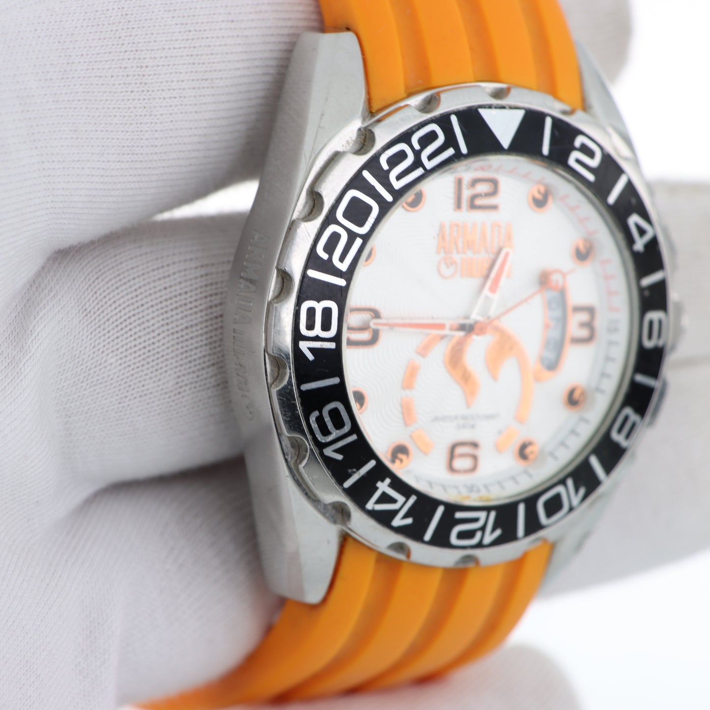 Armada Nueva – GMT Sport Quadrante Bianco Cinturino Arancione