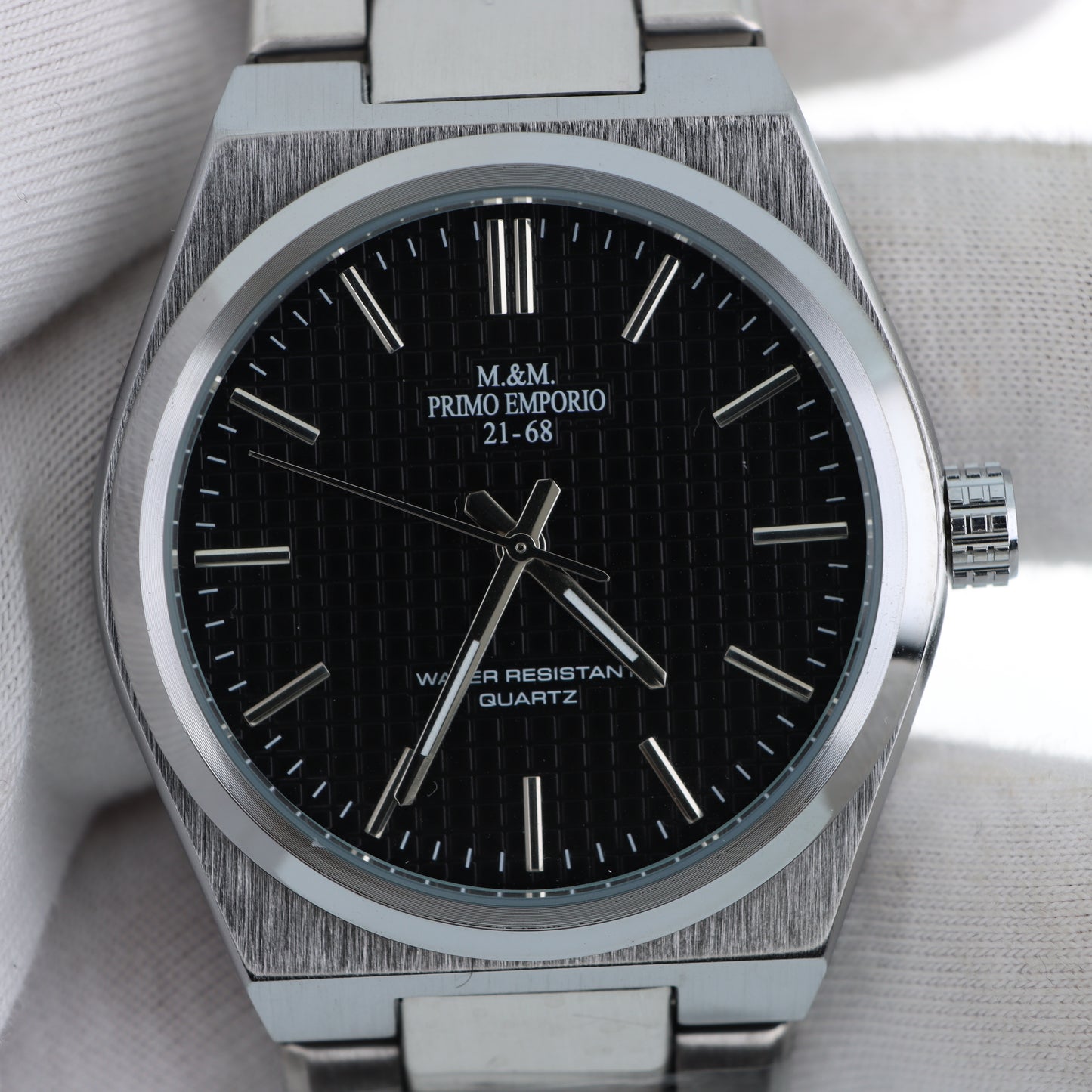M.&M. Primo Emporio 21-68 – Dress Watch Quarzo Quadrante Nero Bracciale Acciaio