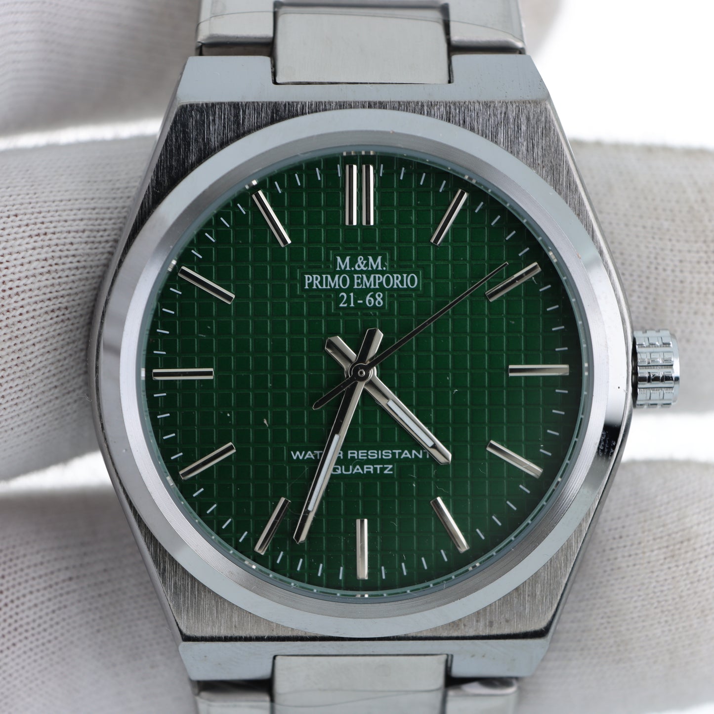 M.&M. Primo Emporio 21-68 – Dress Watch Quarzo Quadrante Verde Bracciale Acciaio