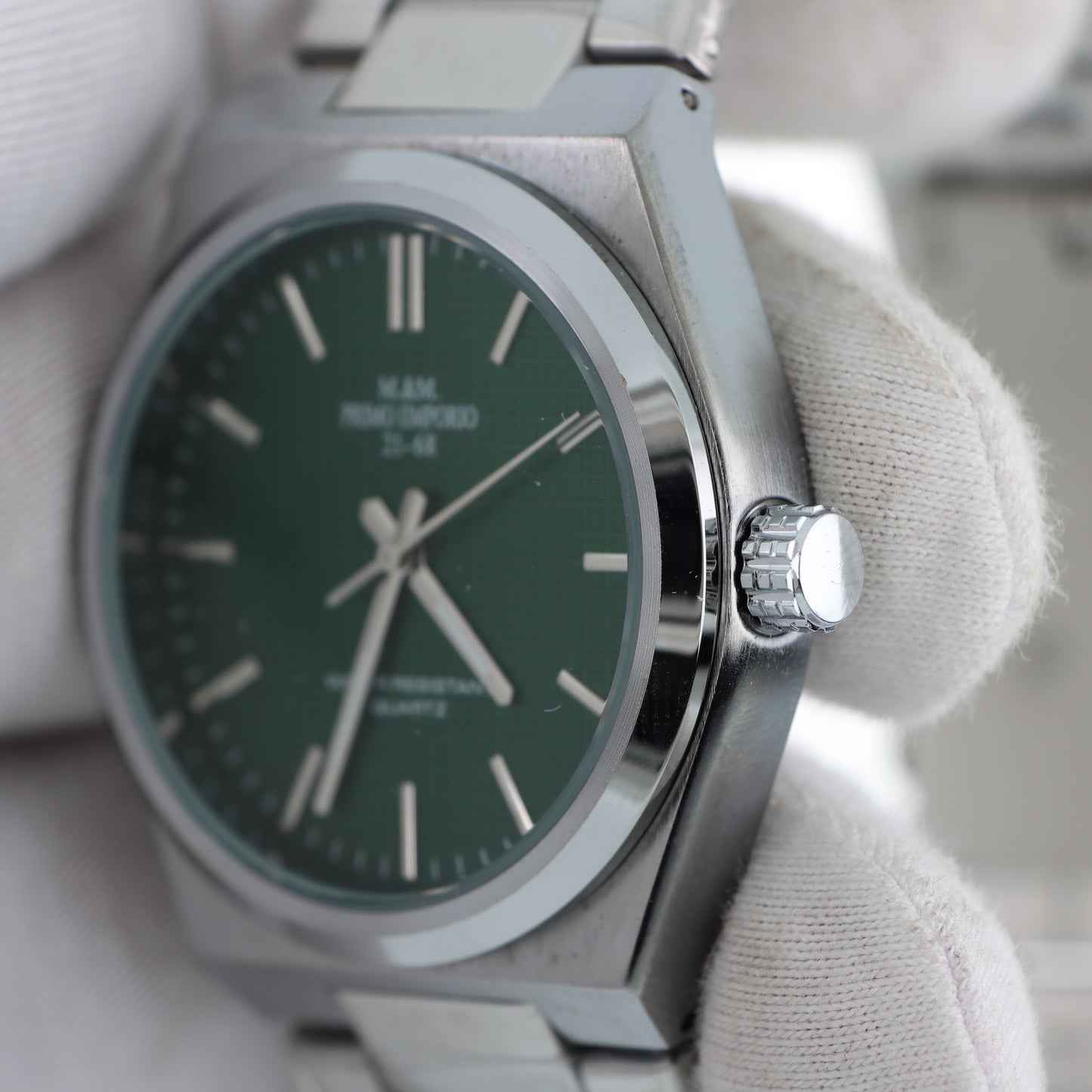 M.&M. Primo Emporio 21-68 – Dress Watch Quarzo Quadrante Verde Bracciale Acciaio