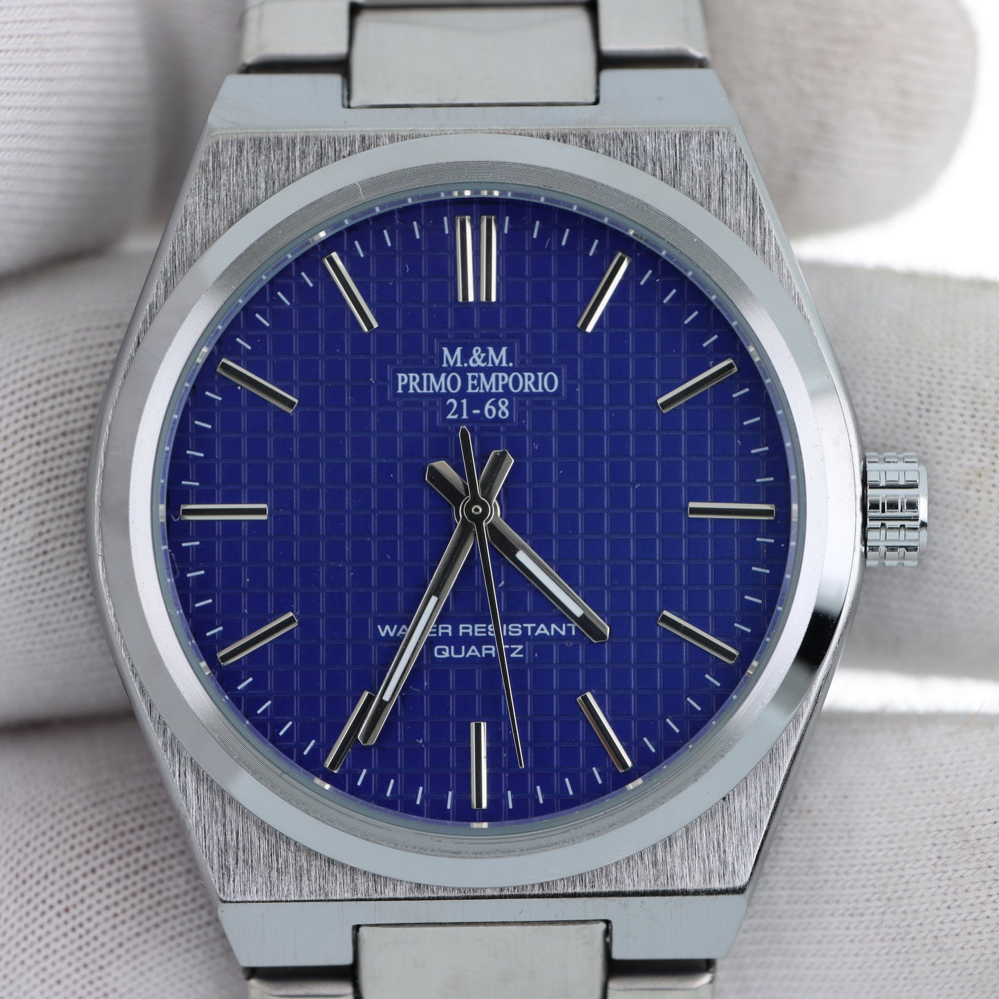 M.&M. Primo Emporio 21-68 – Dress Watch Quarzo Quadrante Blu Bracciale Acciaio