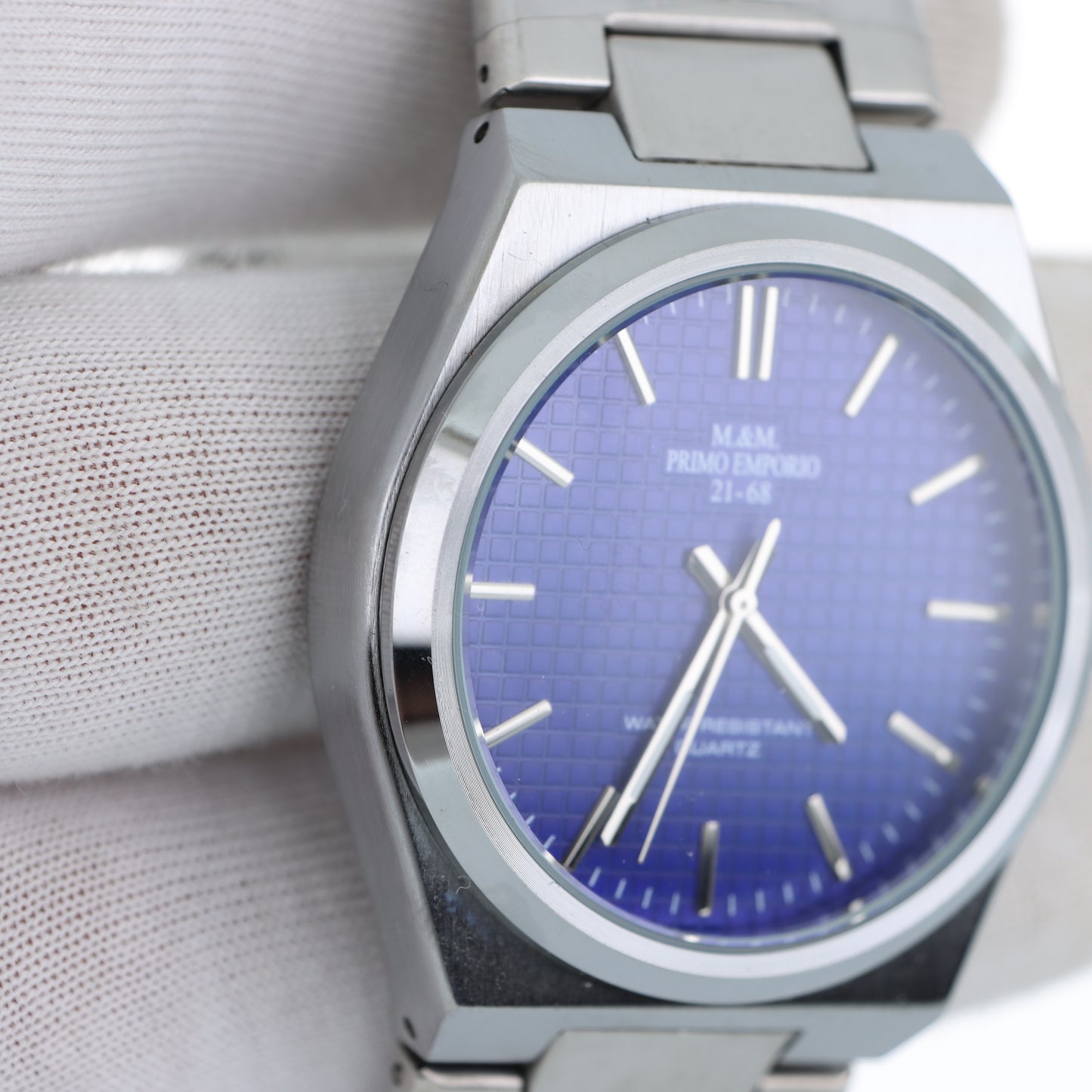 M.&M. Primo Emporio 21-68 – Dress Watch Quarzo Quadrante Blu Bracciale Acciaio
