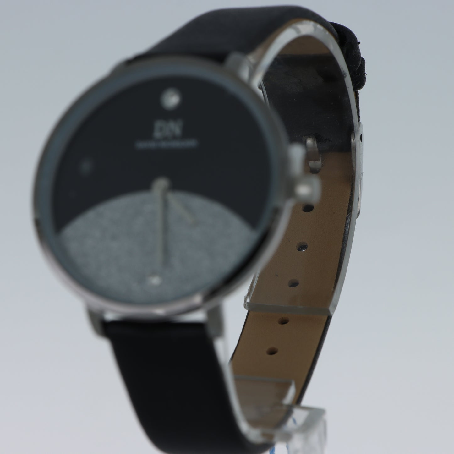 David Nicholson DN – Orologio Donna Quadrante Bicolore Nero e Glitter Argento con Cinturino Pelle Nera