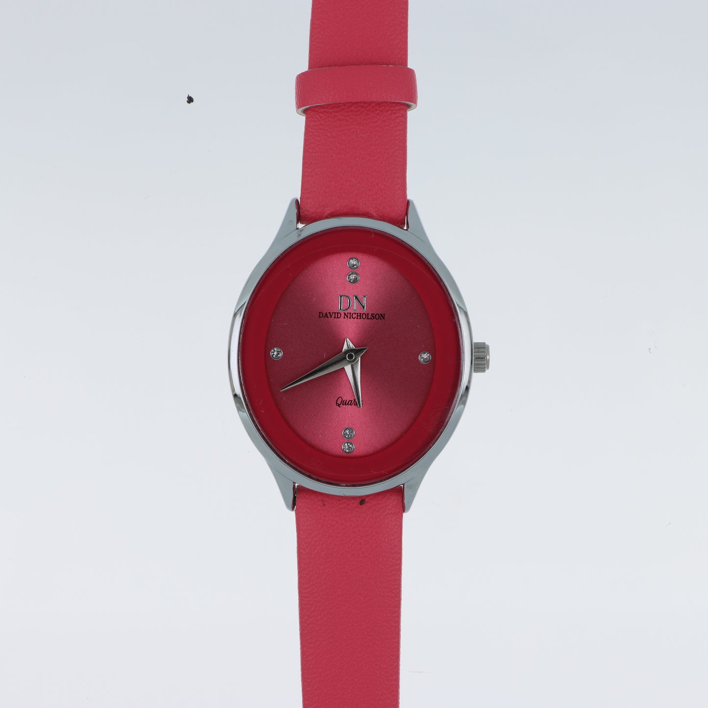 David Nicholson DN – Orologio Donna Quarzo Quadrante Fucsia con Cristalli e Cinturino Pelle Fucsia
