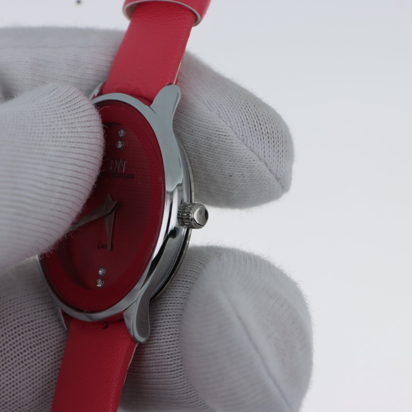 David Nicholson DN – Orologio Donna Quarzo Quadrante Fucsia con Cristalli e Cinturino Pelle Fucsia