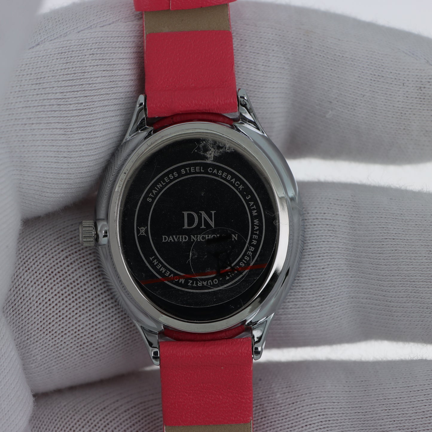 David Nicholson DN – Orologio Donna Quarzo Quadrante Fucsia con Cristalli e Cinturino Pelle Fucsia
