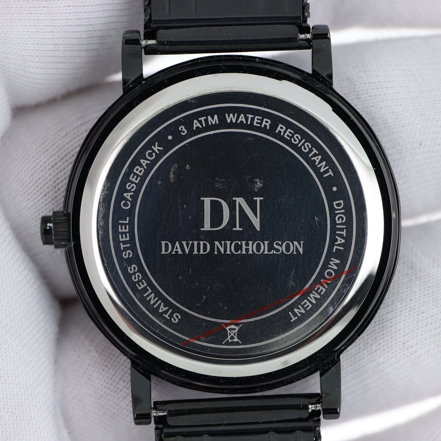 David Nicholson DN – Orologio Digitale Display LED Rosso Cassa e Bracciale Mesh Full Black