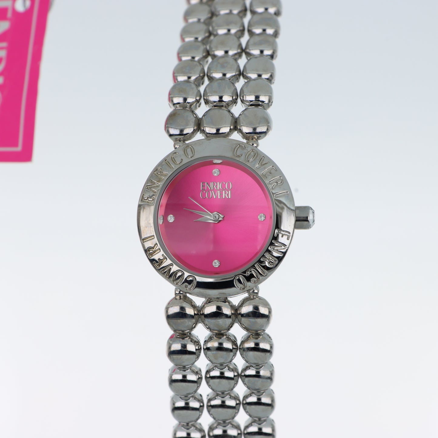 Enrico Coveri - Orologio Donna Cassa Rotonda Quadrante Fucsia Bracciale Sfere