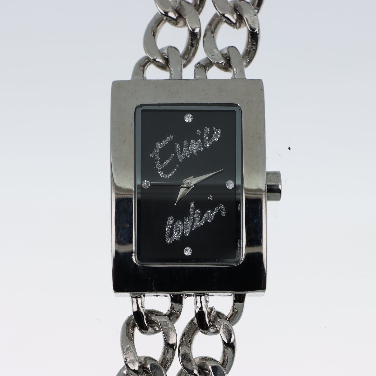 Orologio Donna Enrico Coveri Doppia Catena - Quadrante Nero Cristalli