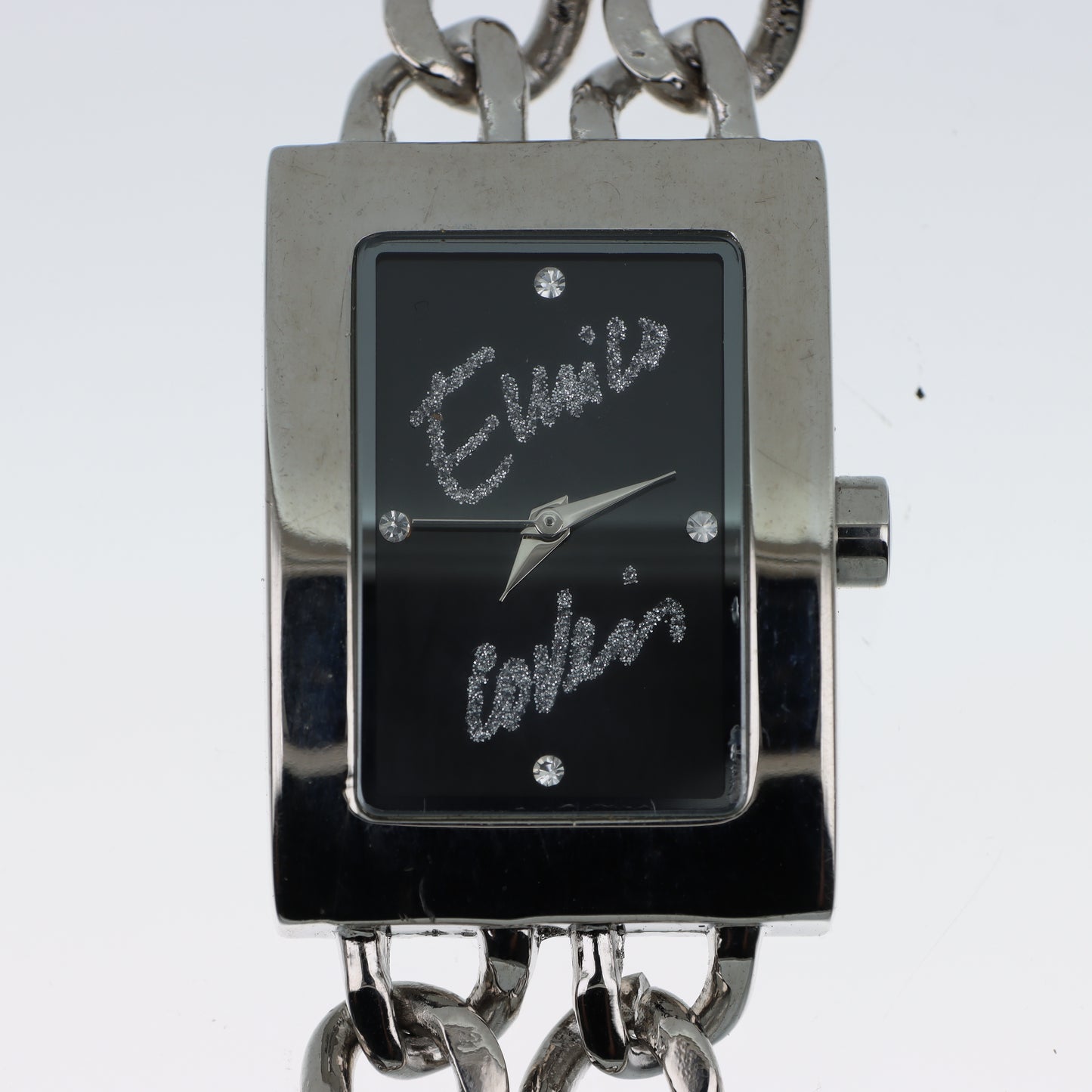 Orologio Donna Enrico Coveri Doppia Catena - Quadrante Nero Cristalli