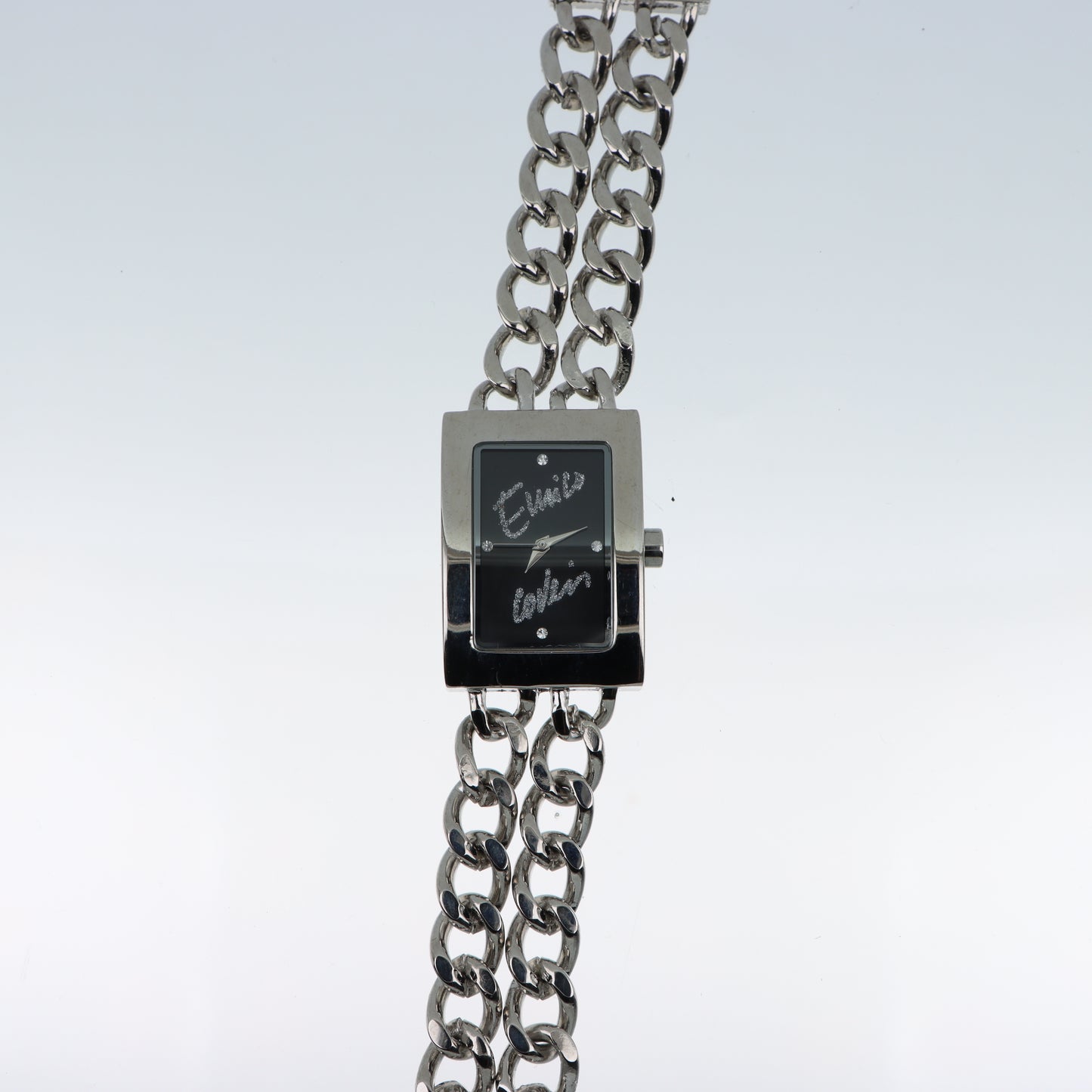 Orologio Donna Enrico Coveri Doppia Catena - Quadrante Nero Cristalli