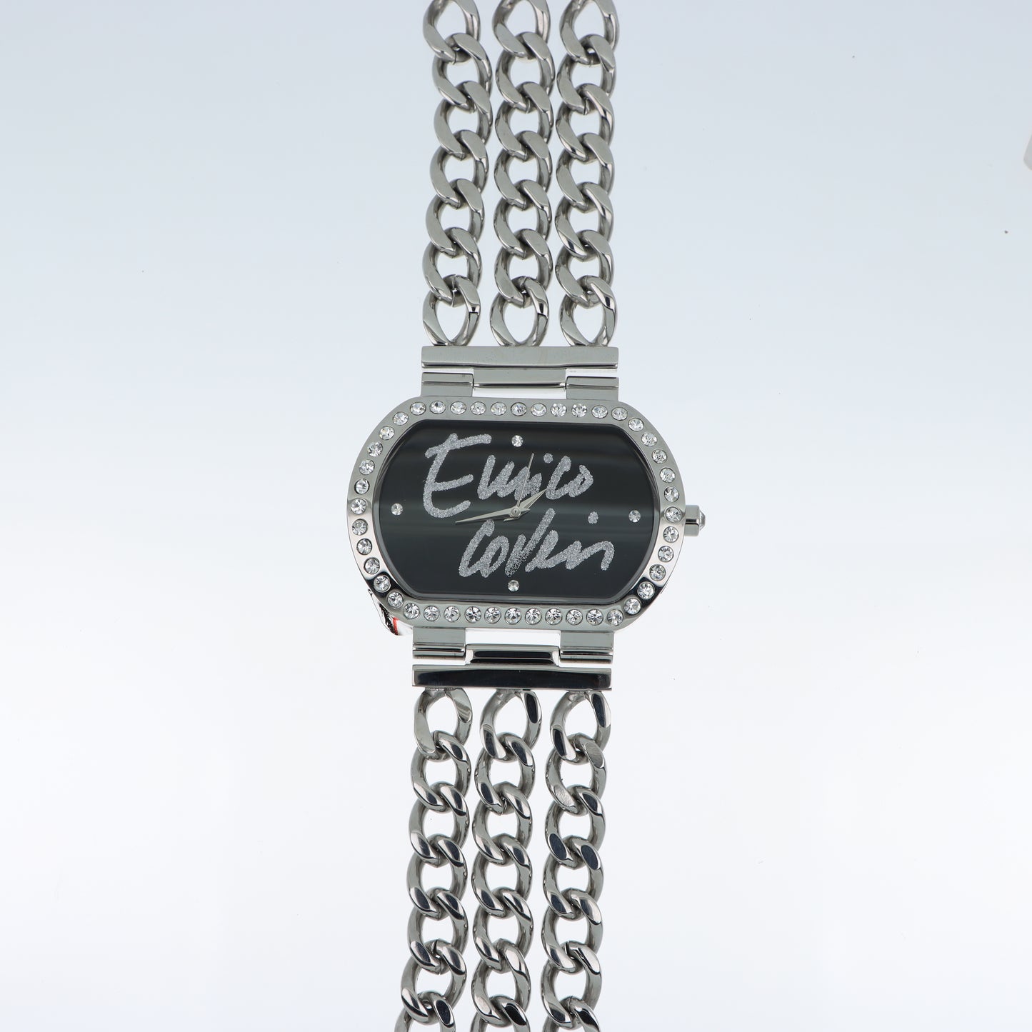 Enrico Coveri - Orologio Donna Cassa Ovale Lunetta Pavé Cristalli Quadrante Viola