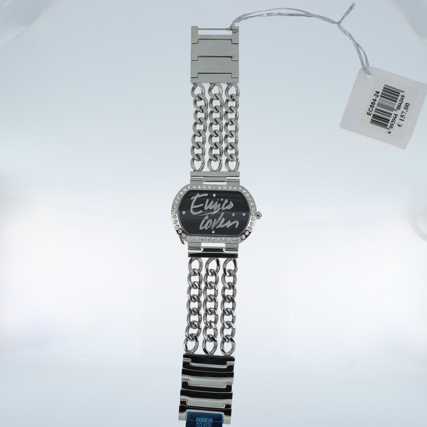 Enrico Coveri - Orologio Donna Cassa Ovale Lunetta Pavé Cristalli Quadrante Viola