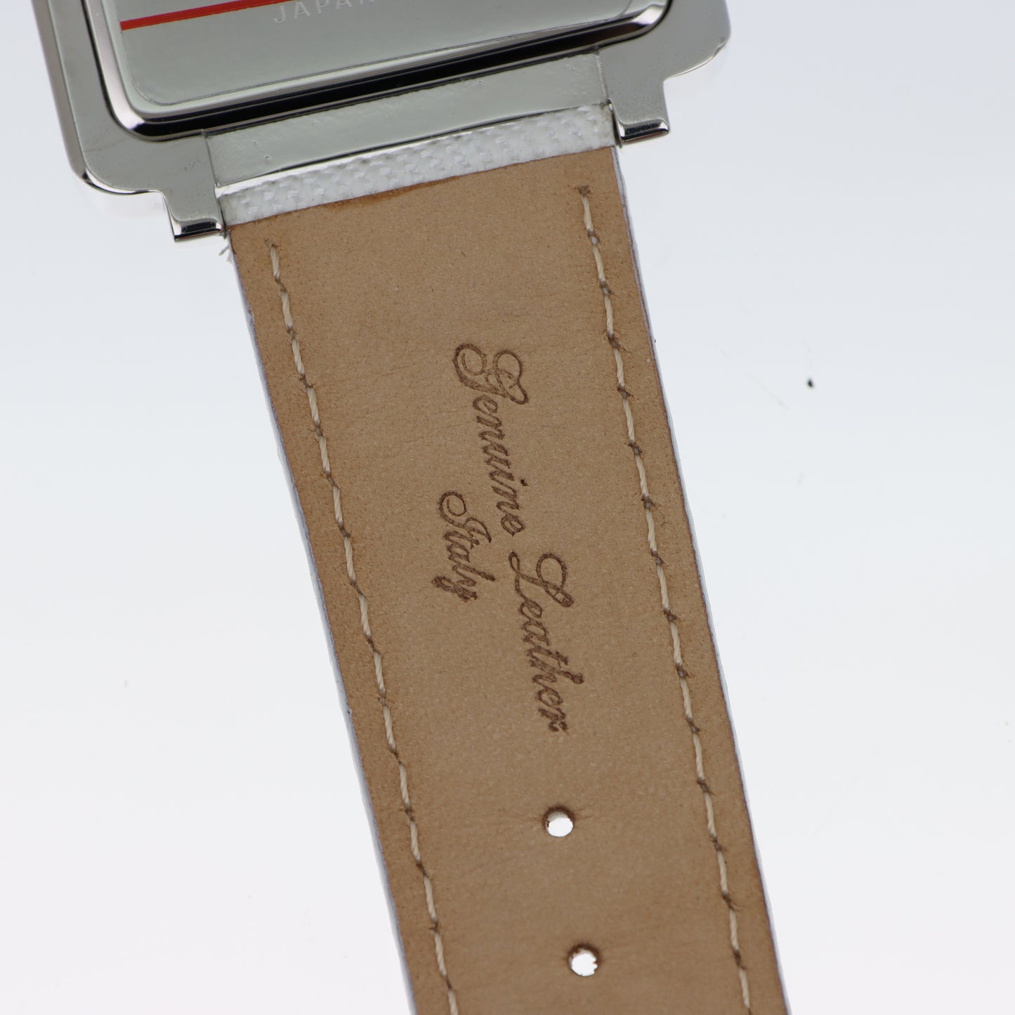 Enrico Coveri - Orologio Donna Cassa Quadrata Full Pavé Cinturino Bianco